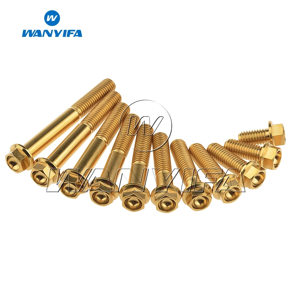 Титановые болты Wanyifa M8x 15 20 25 30 35 40 45 50 55 60 65 мм фланцевый болт с шестигранной