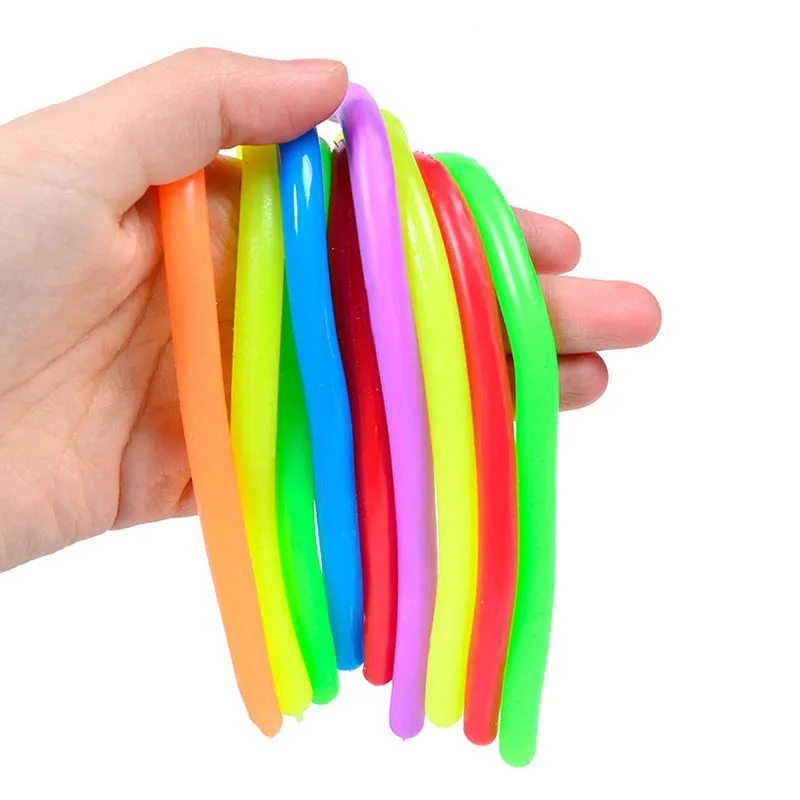 

18CM NEW Fidget Toys Autism Vent Children Adult Decompression Toy Noodle Stretch String TPR Rope Anti Stress Toys String