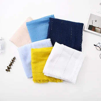 

Plain Color Scarf Hijabs Islamic Women Cotton Linen Headscarf Female Sunscreen Beach Shawl Wrap Muslim Headscarf