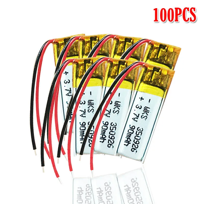 100pcs 90 мАч 3,7 в 350926 литий-полимерный литий-ионный аккумулятор для MP4 MP5 gps DVD планшет Bluetooth Камера Lipo ячейка - Цвет: 100pcs