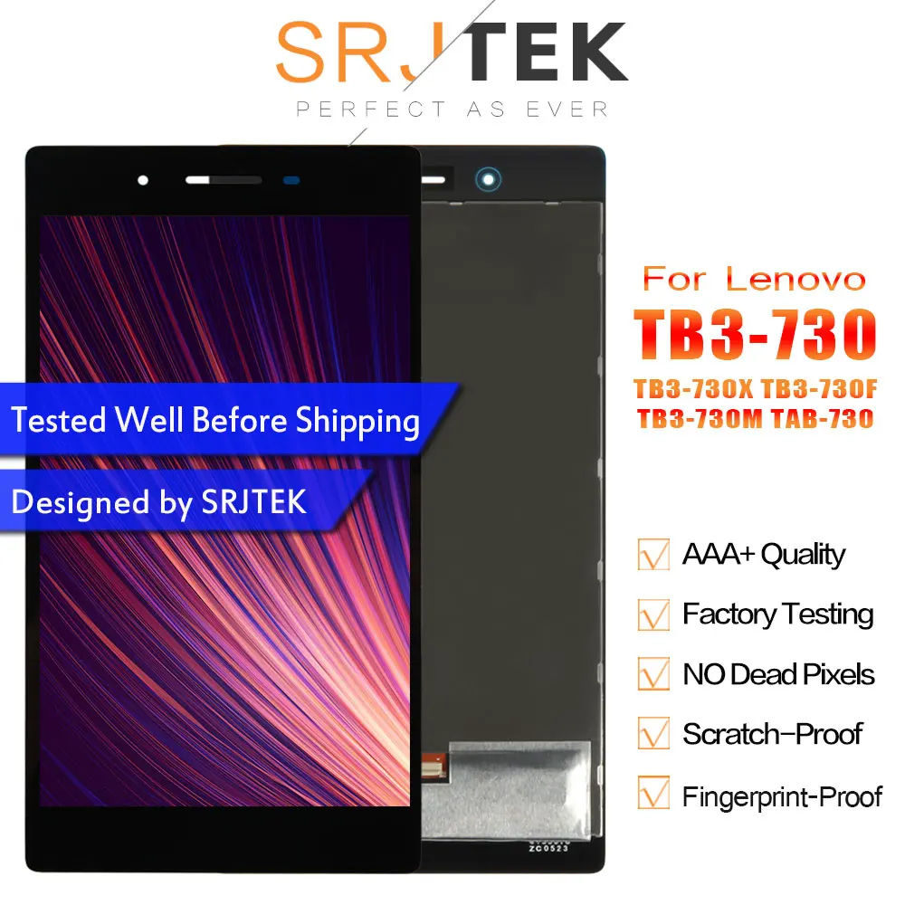 Srjtek " для lenovo Tab3 3 7 730 TB3-730 TB3-730X TB3-730F TB3-730M TAB-730 Сенсорный экран планшета ЖК-дисплей Экран Дисплей в сборе