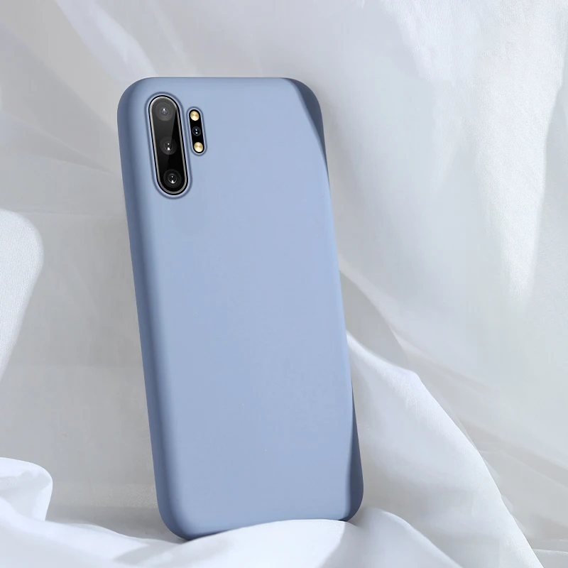 

For Samsung Galaxy Note 10 Plus Case Liquid Silicone TPU Soft Cover For Samsung Galaxy Note 10 2019 Phone Cases Shockproof