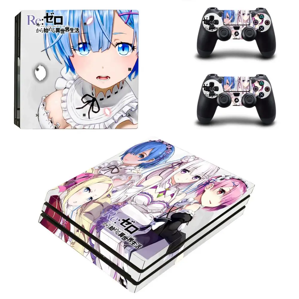 Re: жизнь в другой мир от нуля Rem PS4 Pro кожи Стикеры для Игровые приставки 4 консоли и