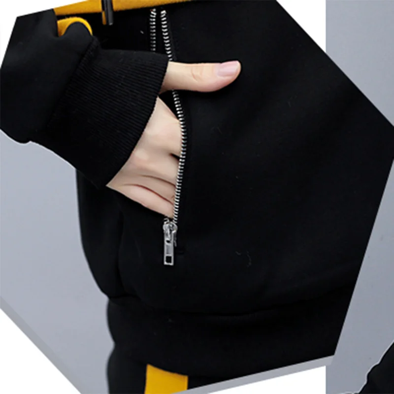 Большой размера плюс 5XL женский спортивный костюм черный спортивный костюм утепленная куртка пальто+ брюки комплект из двух предметов теплая зимняя спортивная одежда комплект
