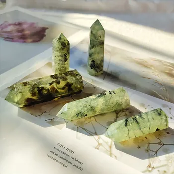 Prehnite Wand Points 4