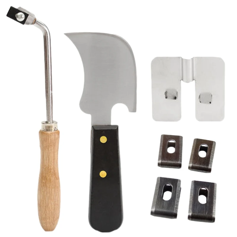 7Pcs Stainless Steel Vinyl Floor Welding Kit Accessories Set for Floor Cutting Groove Guide
