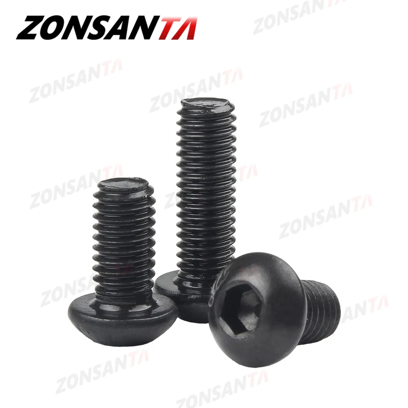 Hex Socket Screw M2 M2.5 M3 M4 M5 M6 Grade 10.9 Round Carbon Steel