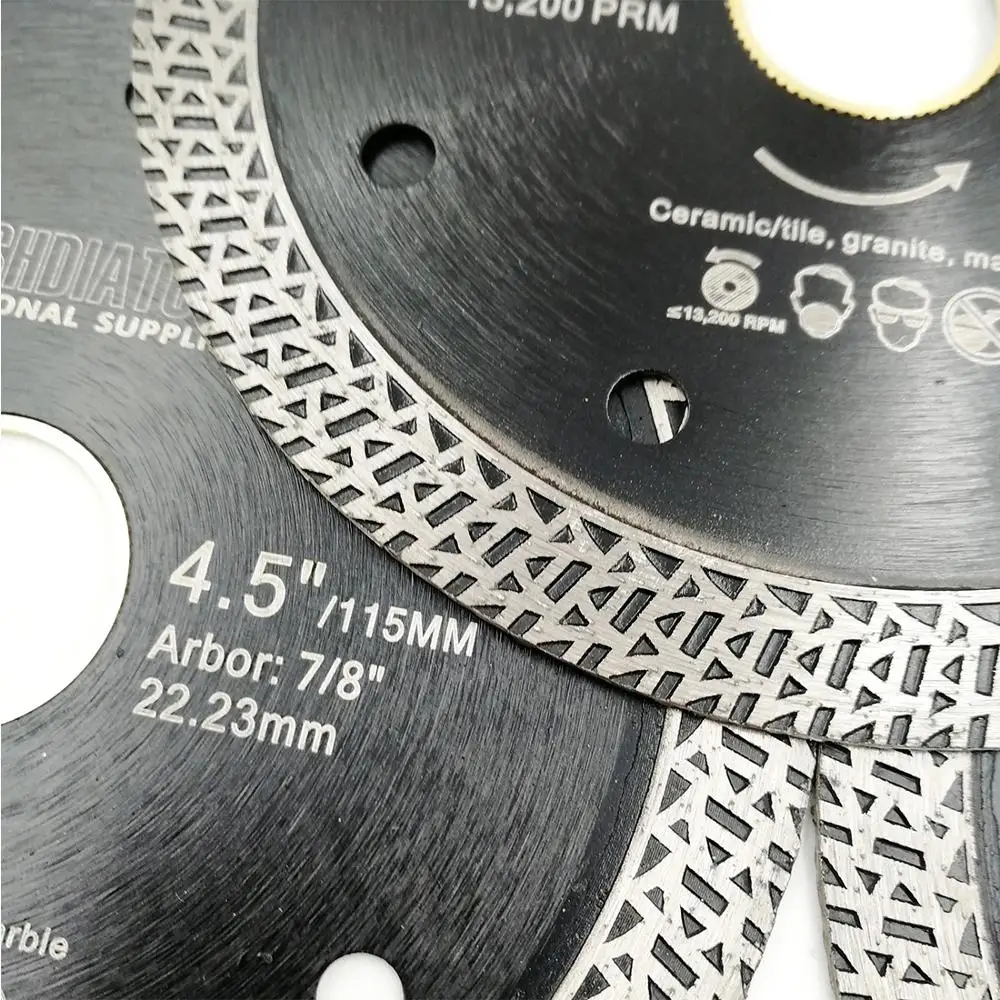 Диаметр 4 &quot/4 5&quot/5 &quot Горячая прессованная Спеченная сетка турбо алмазная пила s