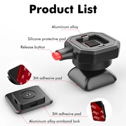 Universal Non - Magnetic Phone Holder for Car and Home Surfaces (Black)