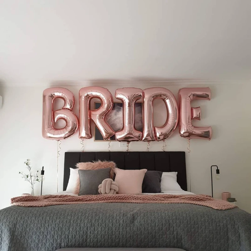 Oro rosa sposa da essere lettera palloncino Foil decorazioni di nozze  doccia nuziale fidanzamento addio al nubilato addio al nubilato forniture  per palloncini