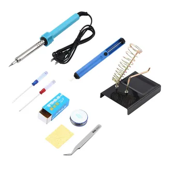 

+ 9 in 1 DIY Electric Soldering Iron Starter Tool Kit Set With Iron Stand Solder Desoldering Pump 220V 40W Hot Top Sale