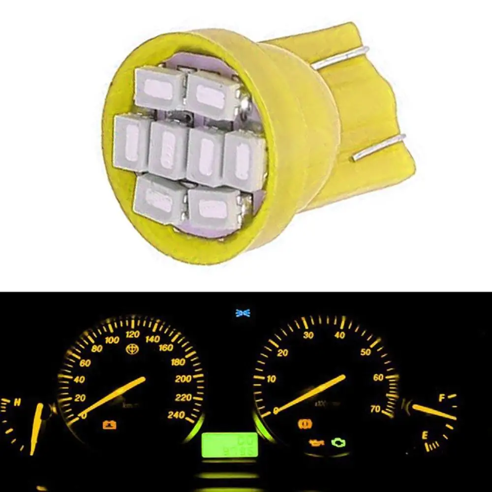 10 шт. T10 1206 8SMD клиновидная Светодиодная панель белый красный синий зеленый желтый