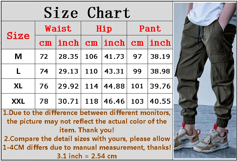 Men Tactical Cargo Pants Harajuku Joggers Harem Hip Hop Sweatpant Trousers