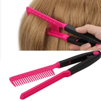 

Hair Straightener Delicate Comb V Type Styling Tool Beauty Salon Hair Combs Hair Styling V clip