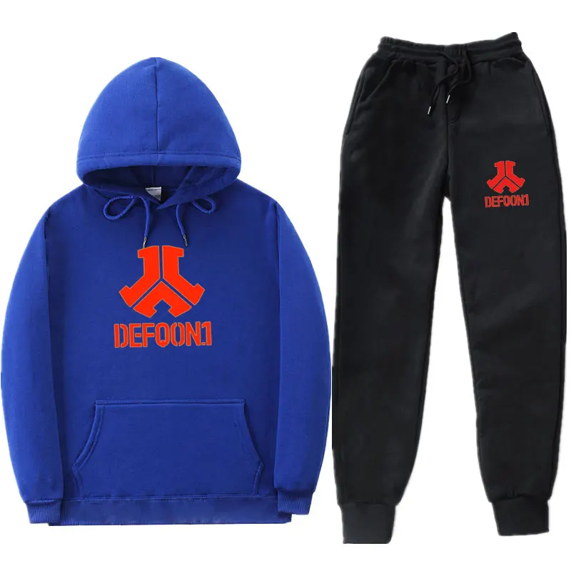 Новинка, Defqon 1, комплект с толстовкой, рок-группа, хип-хоп, мужская толстовка с капюшоном, зимний уличный комплект, Модный повседневный костюм для бега, Мужской комплект