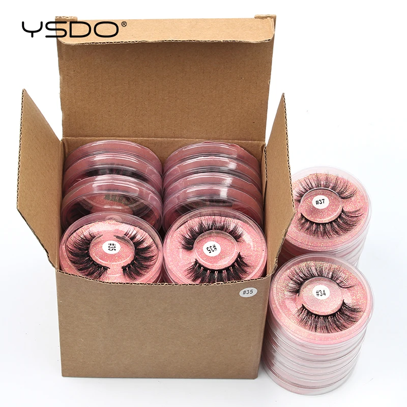 Ysdo Mink Lashes Wholesale 4/20/30/50/100 Pcs 3d Mink Eyelashes Thick