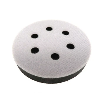 

3 Inches 75mm 6 Holes Soft Sponge Cushion Tray Sandpaper Pad Pneumatic Polishing Car Maintenance Paint Care