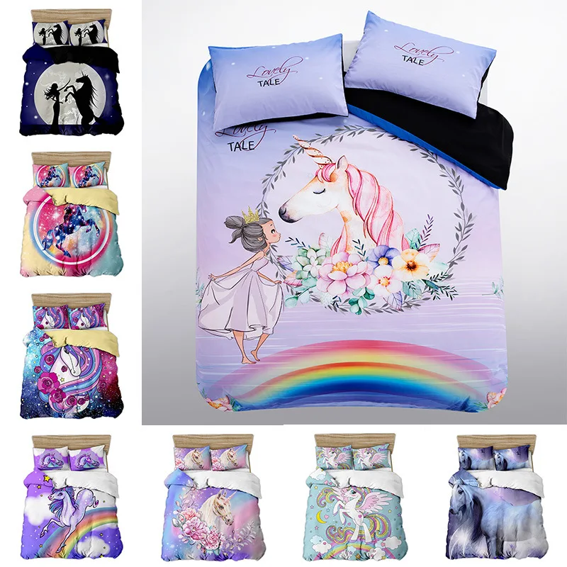 

Unicorn Cross Boundary Foreign Trade Kit 3D Digital Printed Covered Kit