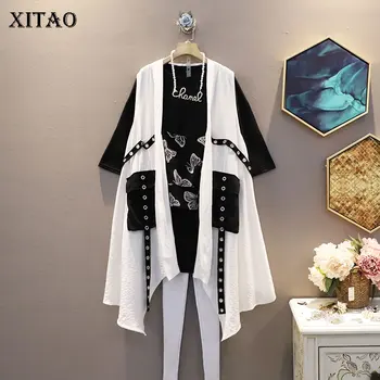 

XITAO Irregular Patchwork Pockets Vest Women 2020 Summer Casual Fashion Style All Match V Neck Sleeveless Women Clothes ZYQ4112