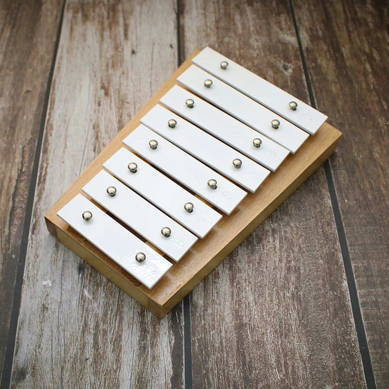 8 Notes Musical Teaching Early Childhood Aid 8 Octave Baby Hand Knock Wooden Xylophone Educational  - 4000399387492