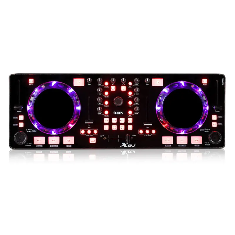 Профессиональный аудиомикшер iCON XDJ USB MIDI с сенсорными колесиками для царапин