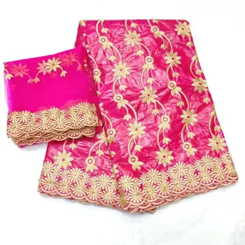 

Madison African African Lace Fabric Bazin Riche Fabric 2019 New Design Embroidered Bazin Riche Getzner With Tulle Lace African