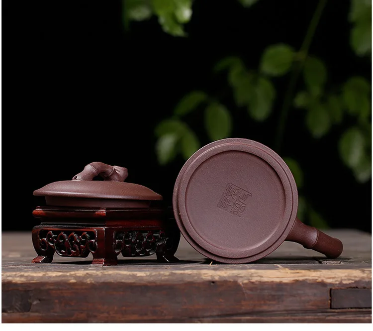 Raw Ore Clay Cup with Cover Fragrance Four-piece Set zhu jie bei Gift Customization Tea Ceremony Company Lettering Conference Gi
