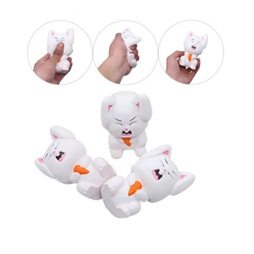 Stress Reliever Simulated Rabbit Slow Rising Squeezable Toy cartoon Aniaml Anti-anxiety Fun Toys Girly Heart Pinch Fun #A