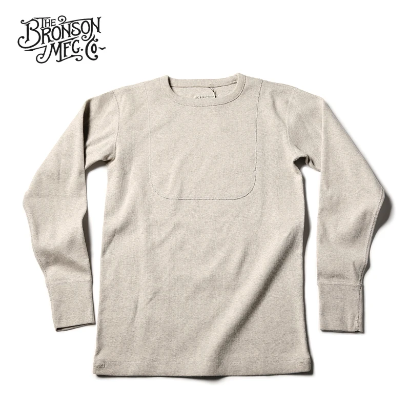 Bronson 40s USN Футболки с длинным рукавом тяжеловесные Базовые Майки Футболка Slim Fit