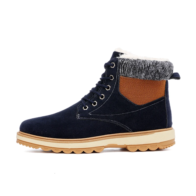 Warm Men Snow Boots High Top Plus Velvet Warm Mens Winter Boots Casual Men Boots