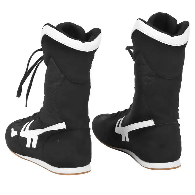 Professional Wrestling Shoes Non-Slip Imitation Tendon Sole Boxing Shoes High-top Ankle Martial Arts Taekwondo