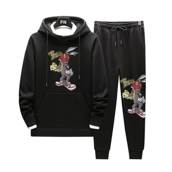 

Men Money Hoodies Zip Gym Walk Jogging Sport Tracksuit Coat Jacket Trousers Pants Suit Spring Fall Outfit 2PC