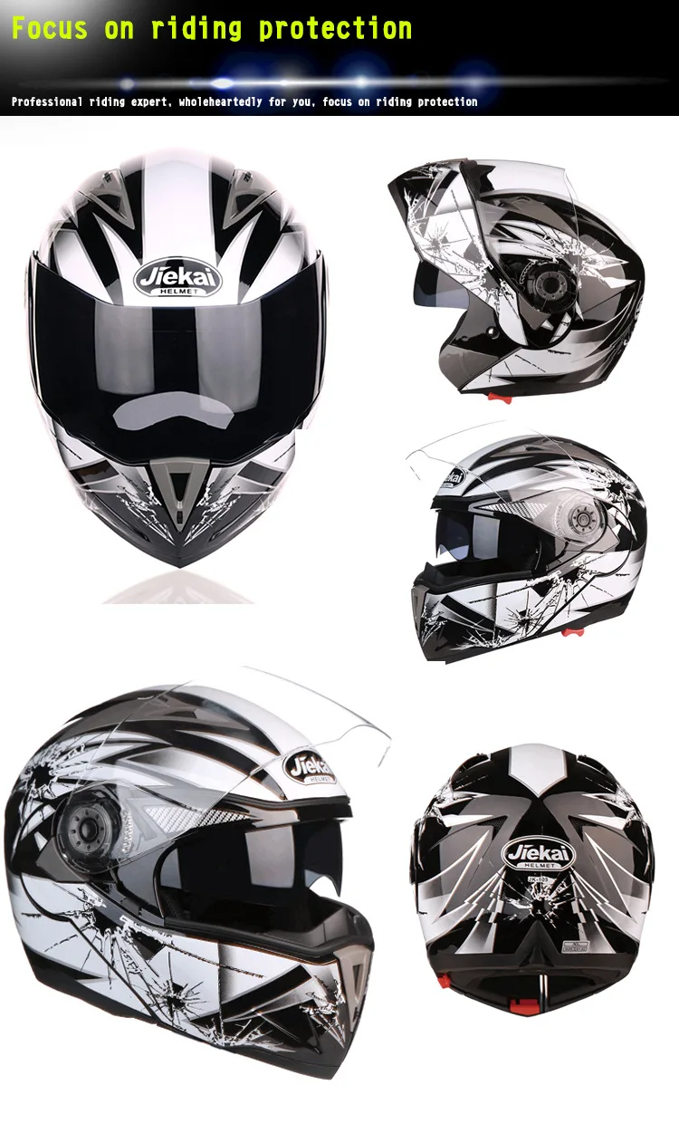 Capacete, Мото шлем JIEKAI 105 мотоциклетный шлем открытый шлем противотуманный двойной объектив полный шлем мотокросс