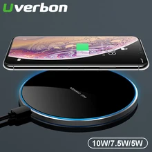 Qi Беспроводное зарядное устройство для iPhone X Xs MAX XR 8 plus 10 Вт Быстрая зарядка для samsung S8 S9 Plus Note 9 8 USB зарядное устройство для телефона