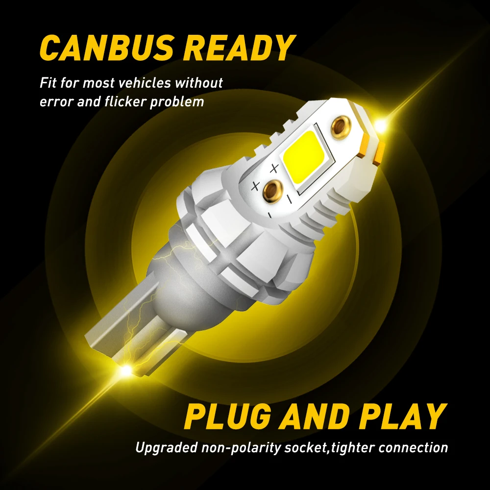 AUXITO 2Pcs ڵ   T15 T16 921 912 W16W LED Canbus   ڵ  BMW E60 E90 F10 F30  ƿ A4 A3 A6