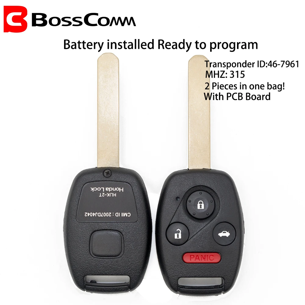 2 для Honda CIVIC Car Key Fob STREAM Remote S0084 A 315 МГц с чипом ID46|Ключ от авто| |