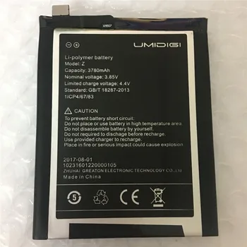 

High Quality 100% New Original Umi Z Pro Battery UMIDIGI Z Pro Large Capacity 3800mAh Back Up For UMI Z Pro Smart Phone