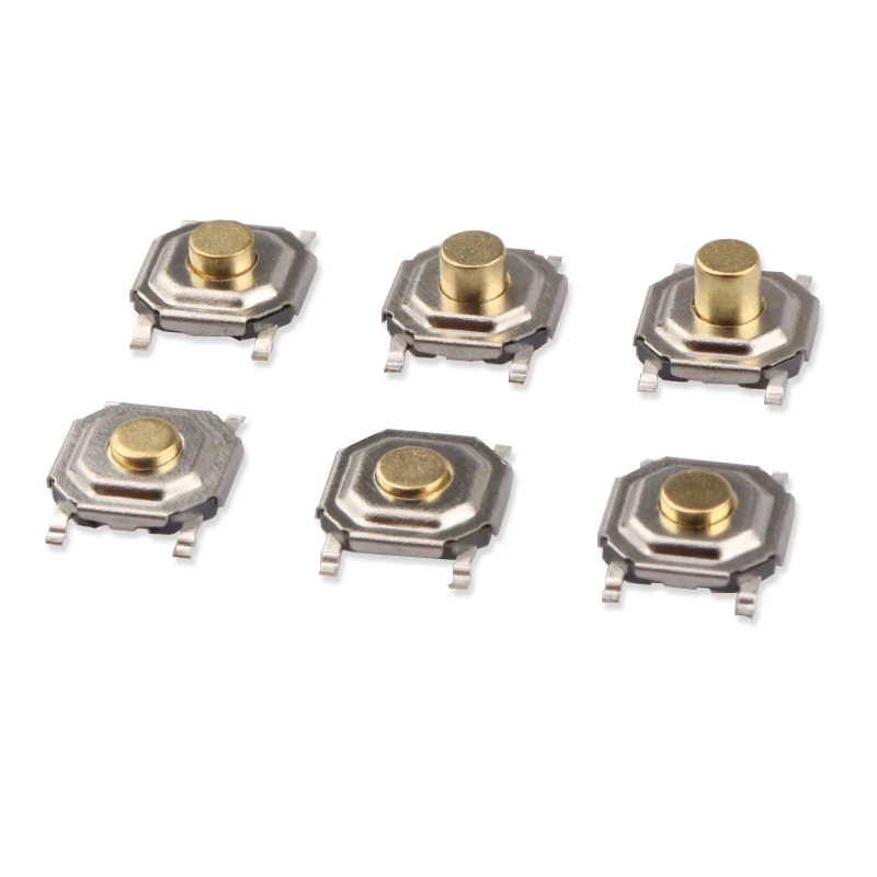 50pcs 터치 스위치 4 핀 사각형 4*4*1.5-3.5mm 방수 회로 보드 버튼 작은 마이크로 모션 전자 버튼 터치