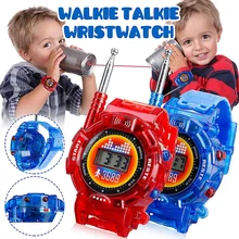 2 шт WalkieTalkies часы lcd цифровой дисплей часы детские игрушечные часы двухсторонние радиоприемники переговорные часы подарок для детей