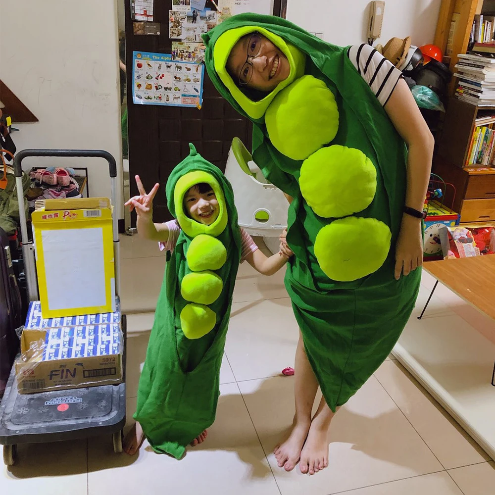 Eraspooky Lucu Kartun Hijau Pea Pod 