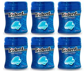

Trident Gomme da masticare Pepperrmint Sugarfree Chewing Gum 82,6 gr. [Pack of 6]