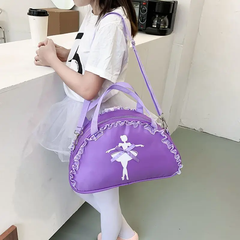 Ruoru Ballet Dance Bags Lace Handbag Waterproof Princess Bag Women Girls Ballet Dance Girls Backpack Bag Handbag