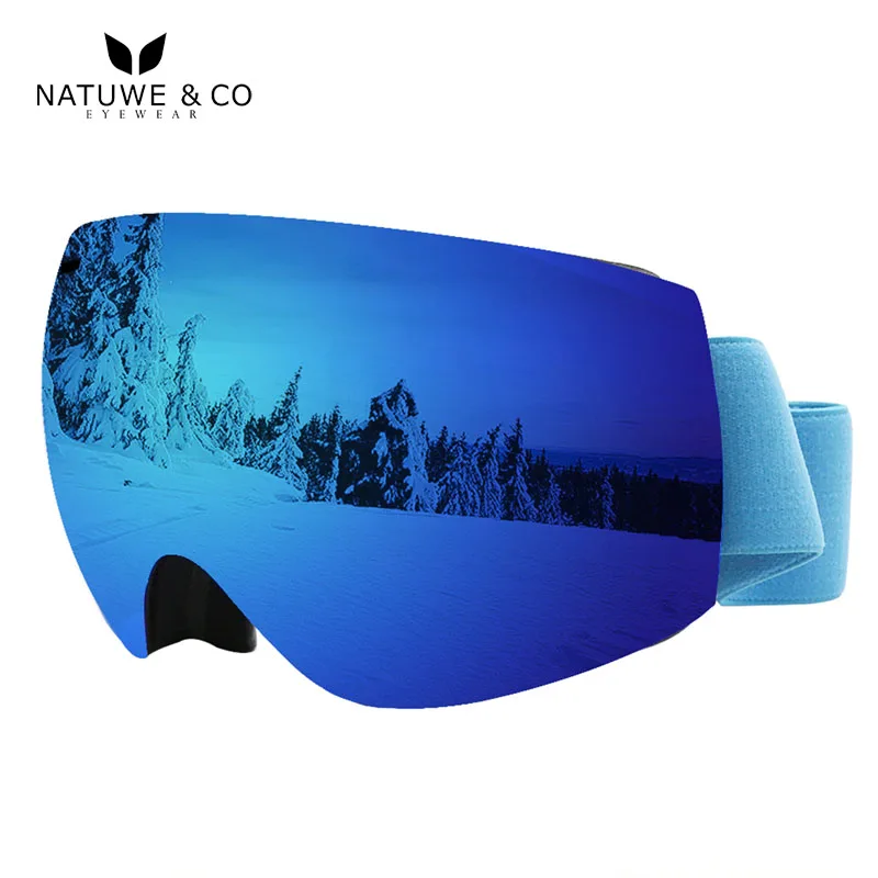 Natuwve&Co Goggles Snowboard Goggle Over Glasses with Anti Fog