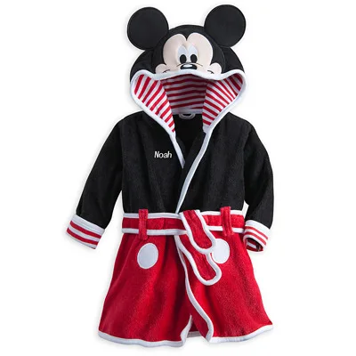 Disney/высококачественное вечернее платье на осень и зиму для детей; фланелевый Халат для девочек; купальный костюм с вышивкой Микки Мауса; Ночная одежда