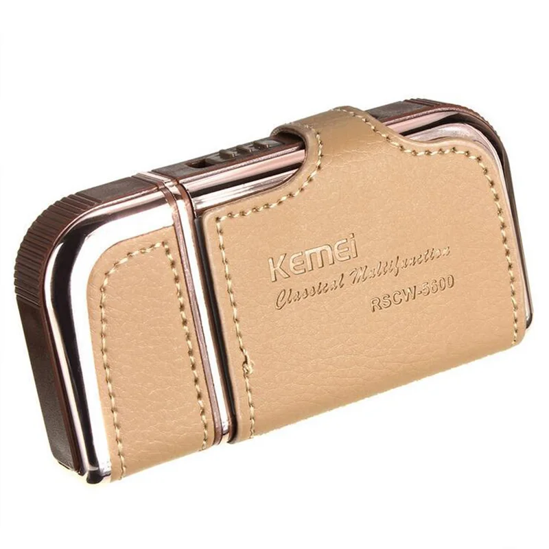Kemei-Original-Men-s-Electric-Shavers-Razors-Vintage-Leather-Wrapped-Rechargeable-Mustache-Beard-Trimmer-Shaving-Machine (3)