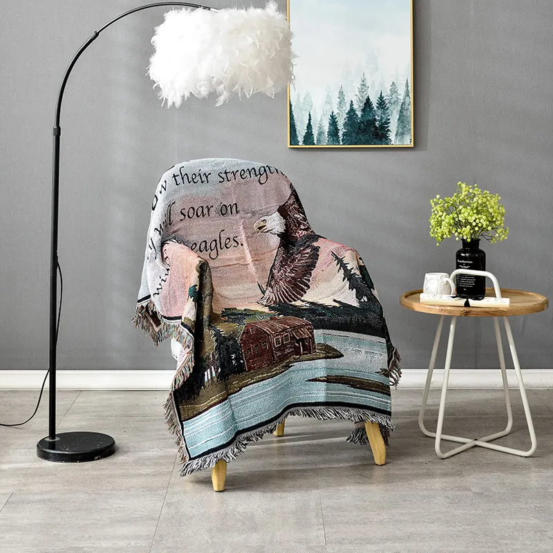Американское пледы одеяло Slipcover Lakeside Cobertor чехлы для диванов нескользящее сшитое одеяло с орлом рождественские украшения для дома