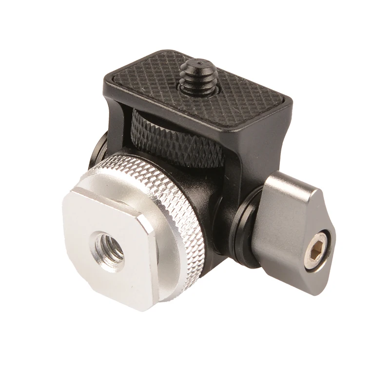 

New Hot Shoe Mount Monitor Mic Holder 360Â° Rotatable 1 / 4in Screw Camera Holder Stand Bracket DOM668