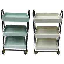 

1:6 Dollhouse Food Cart Rack Shelf Miniature 3 Trays with Rolling Wheel Utility for Kitchen Home Decor Furnishings Life Scene