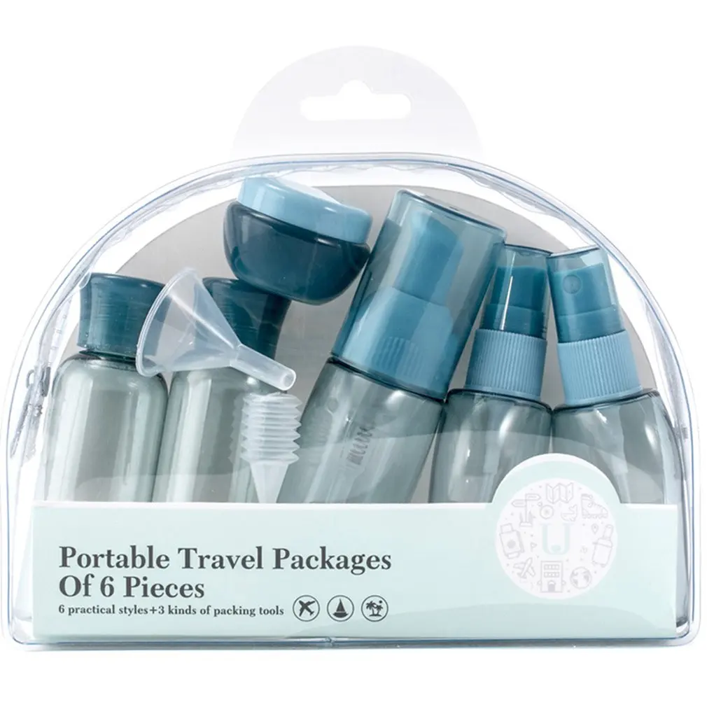 

6pcs Set Travel Empty Cosmetic Bottle Set Portable Refillable Makeup Bottle Tools Portable Refillable Makeup Bottle
