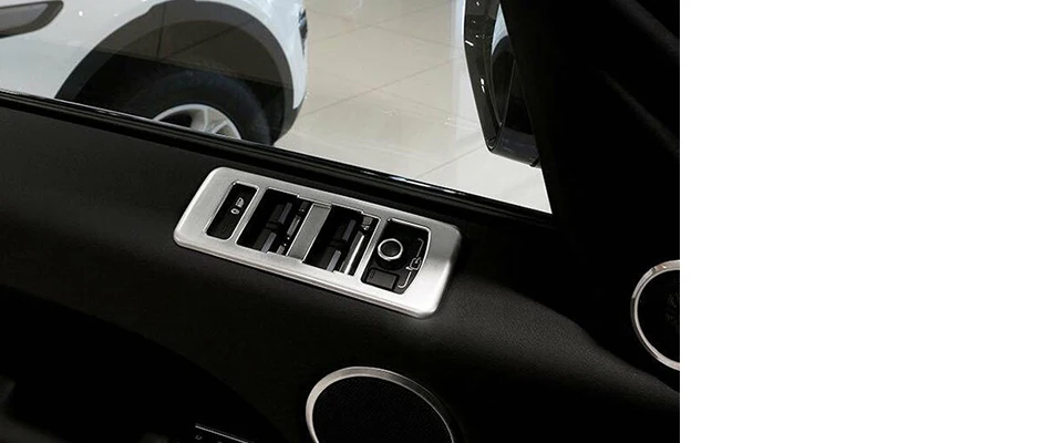 Beler 4 шт. хромированный оконный переключатель рамка крышка подходит для Land Range Rover Sport